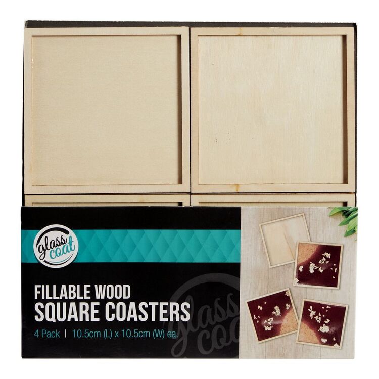 Glass Coat Fillable Coasters 4pk