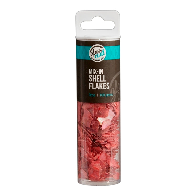 Glass Coat Resin Mix-In Shell Flakes, Rose- 100g