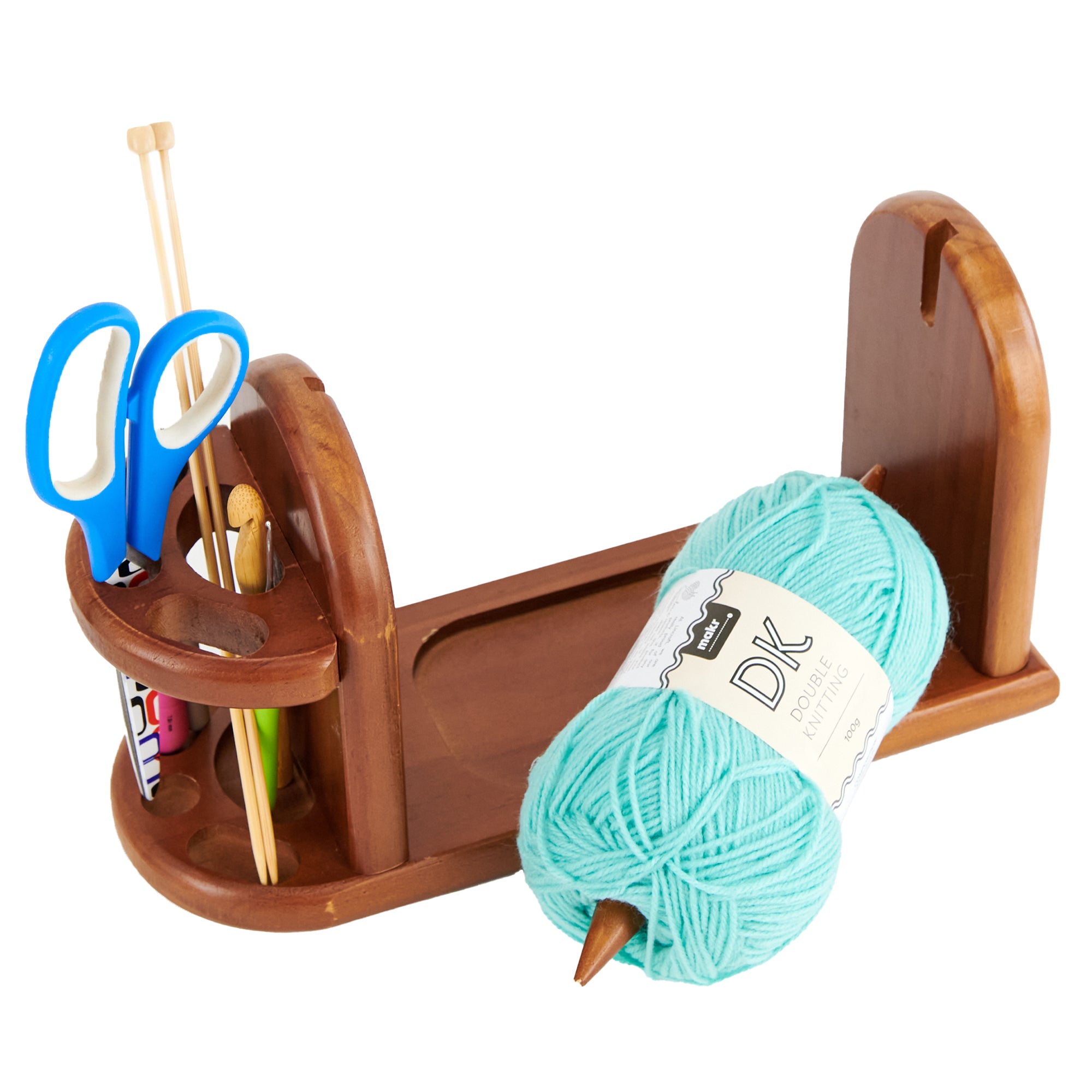 Wood Yarn Holder - with Twirling Mechanism