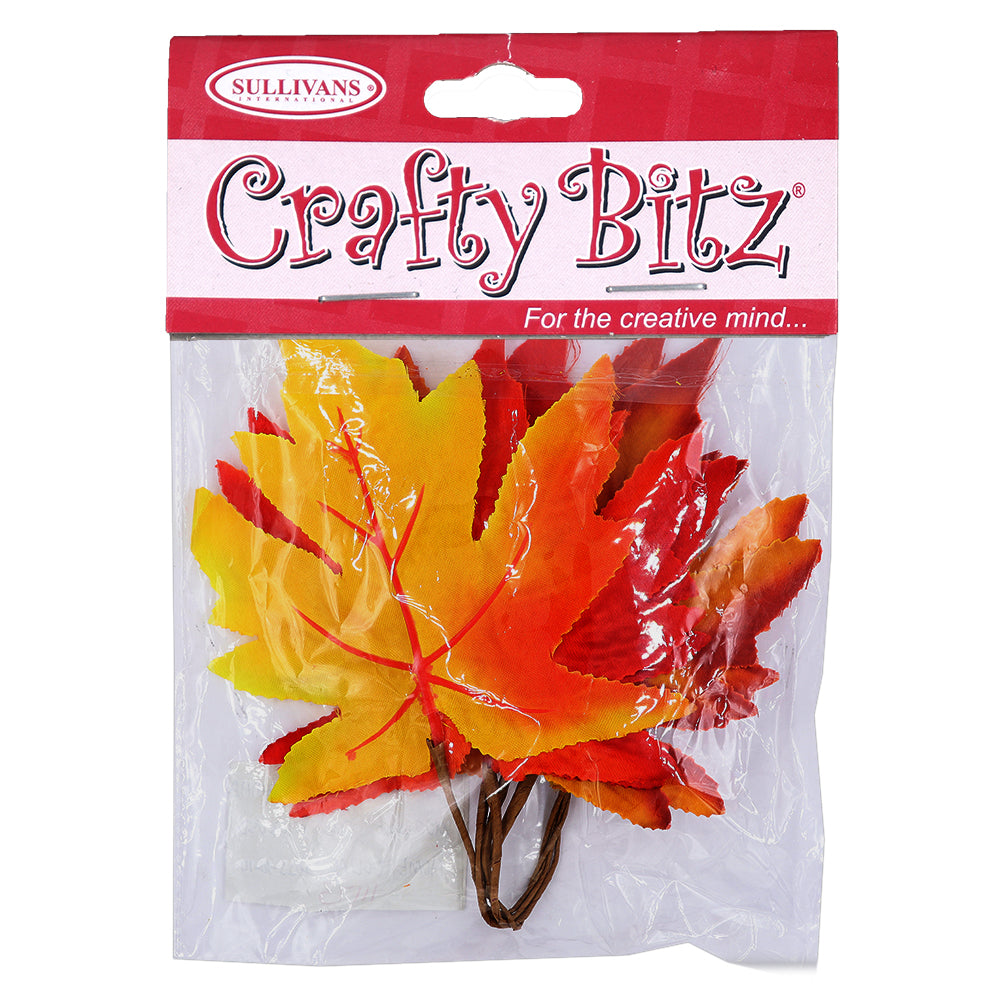 Crafty Bitz Autumn Leaves, Large- 5pk