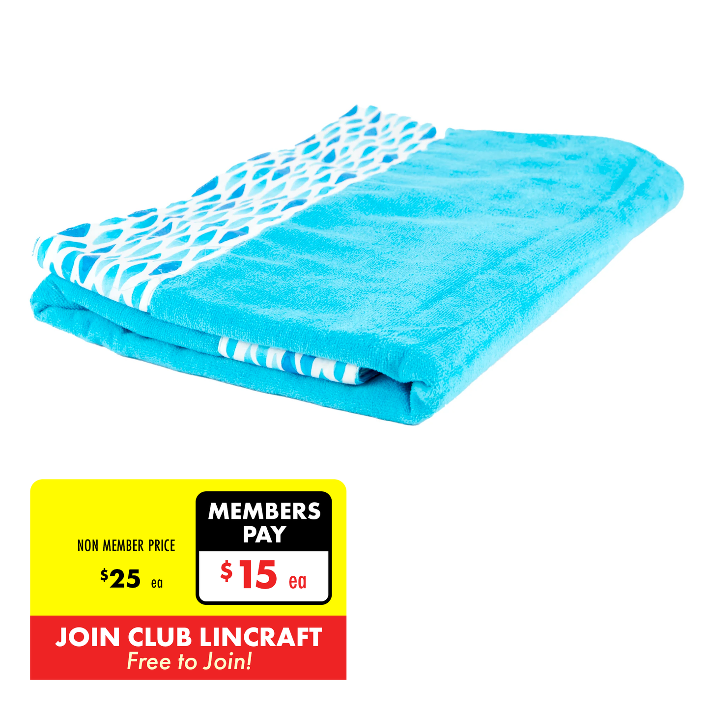 Formr Cotton Beach Towel, Blue Waves- 100x180cm