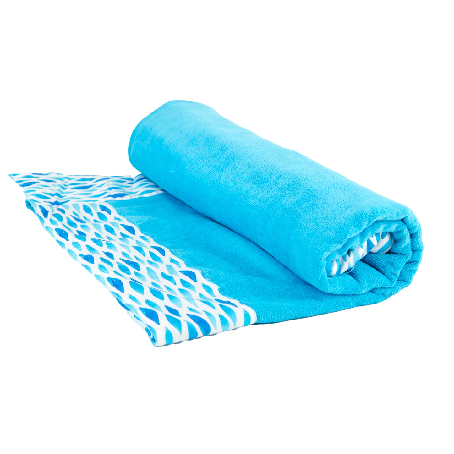 Formr Cotton Beach Towel, Blue Waves- 100x180cm