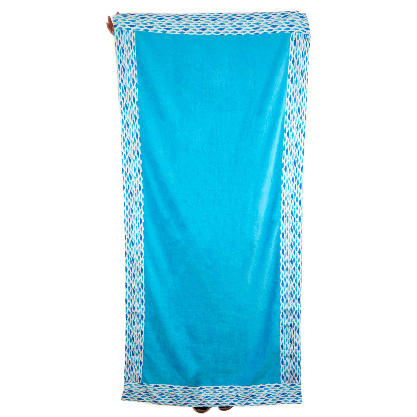 Formr Cotton Beach Towel, Blue Waves- 100x180cm