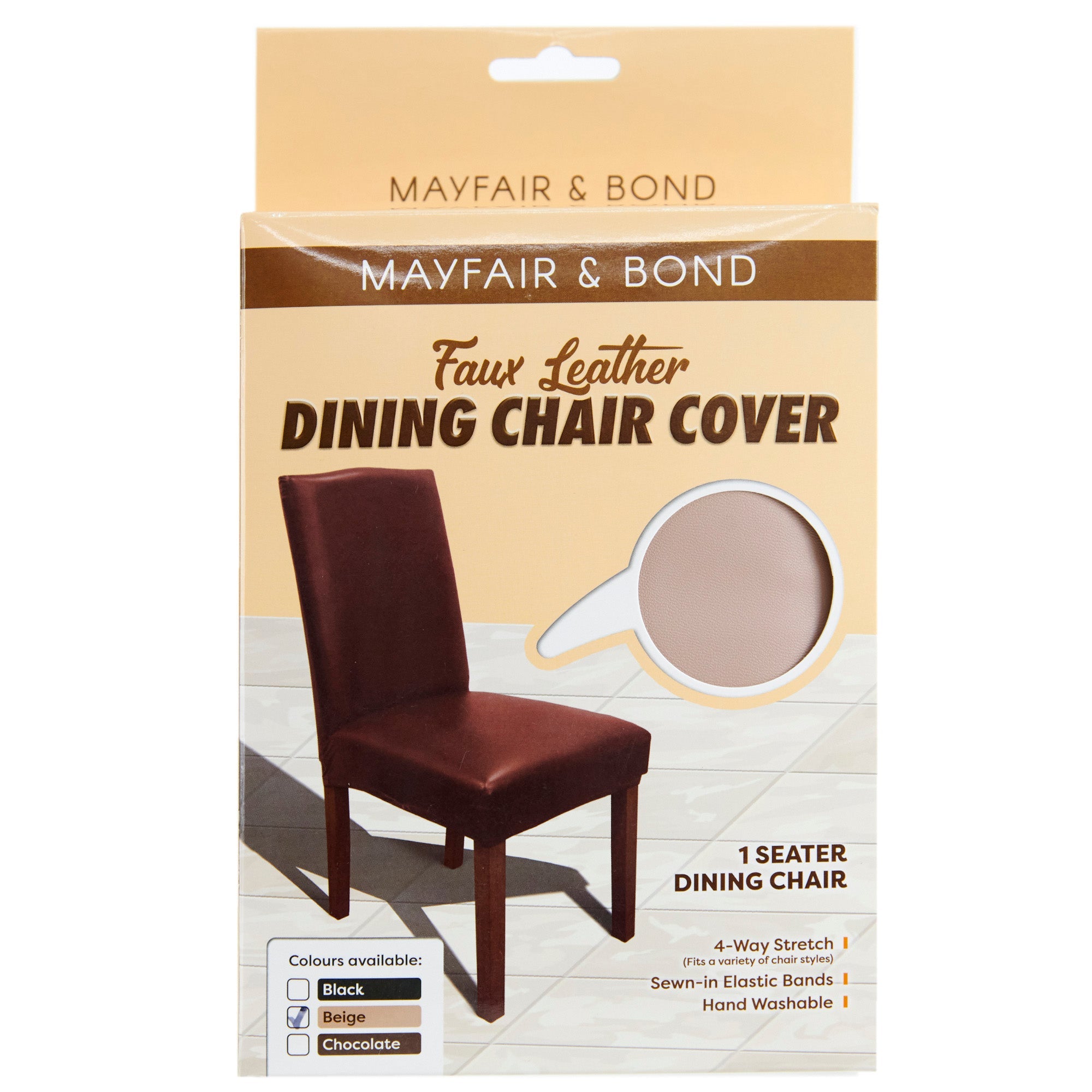 Mayfair & Bond Faux Leather Dining Chair Cover Lincraft