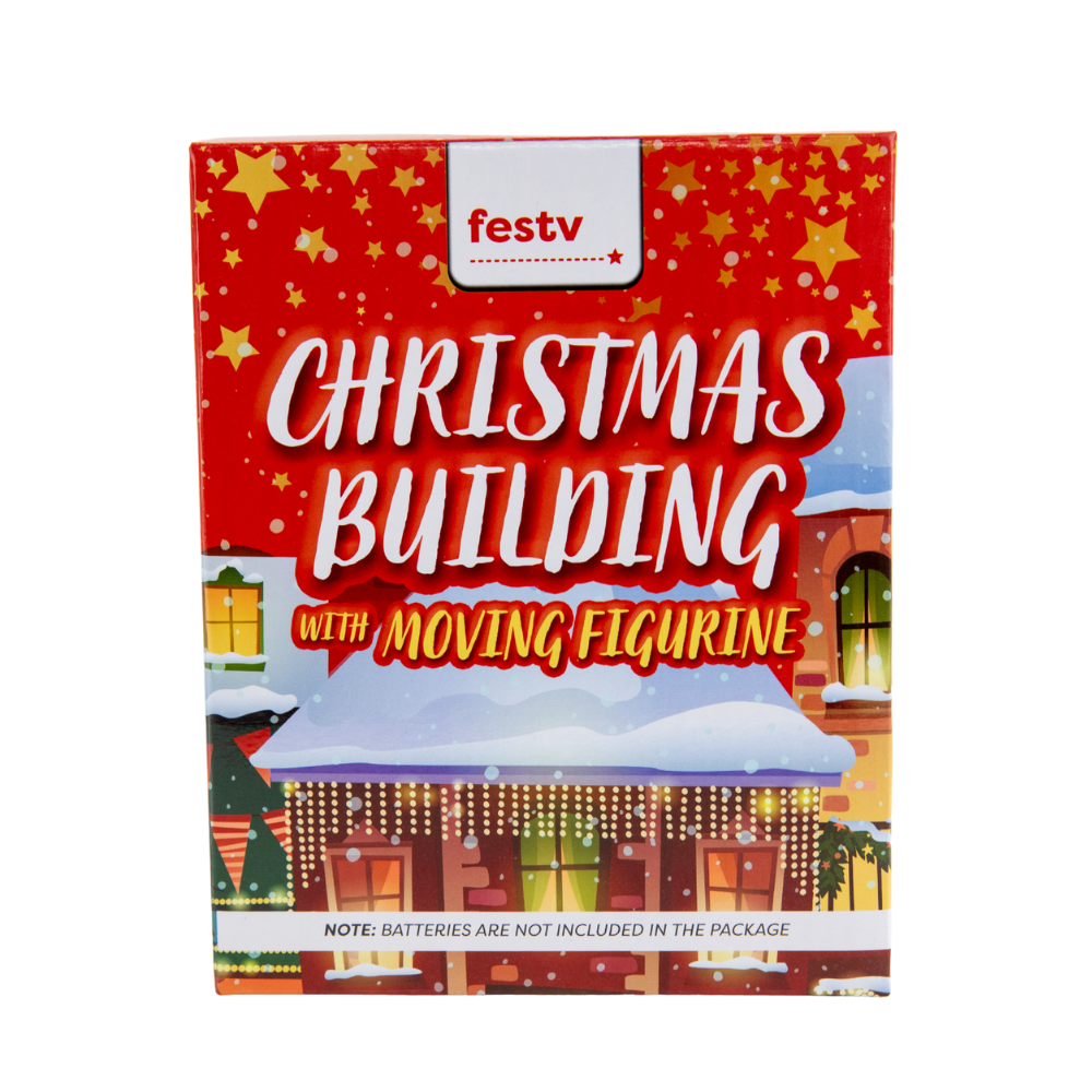 Christmas House With Led Light, 10x7.5x13cm