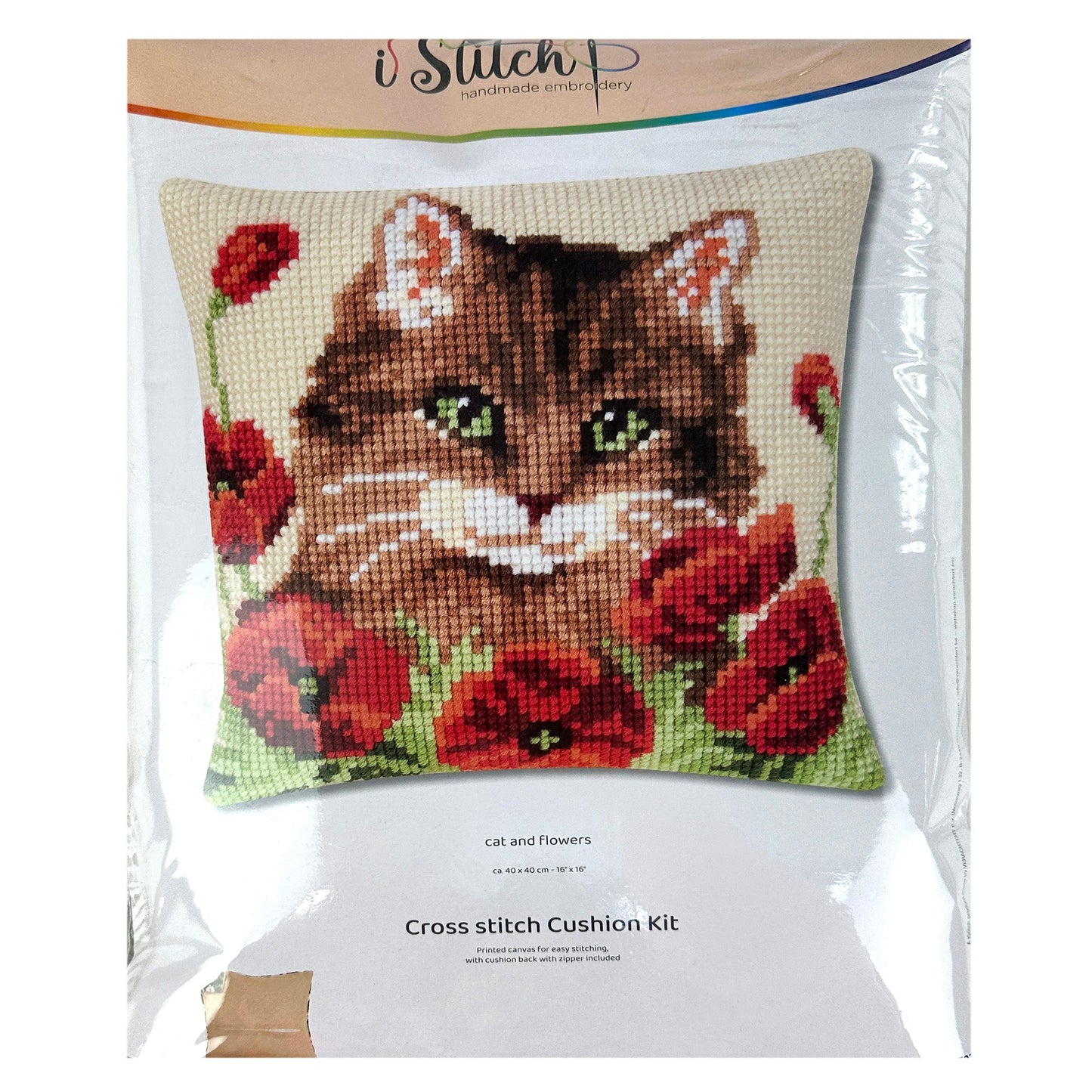 Cross Stitch Cushion Kit, 40x40cm