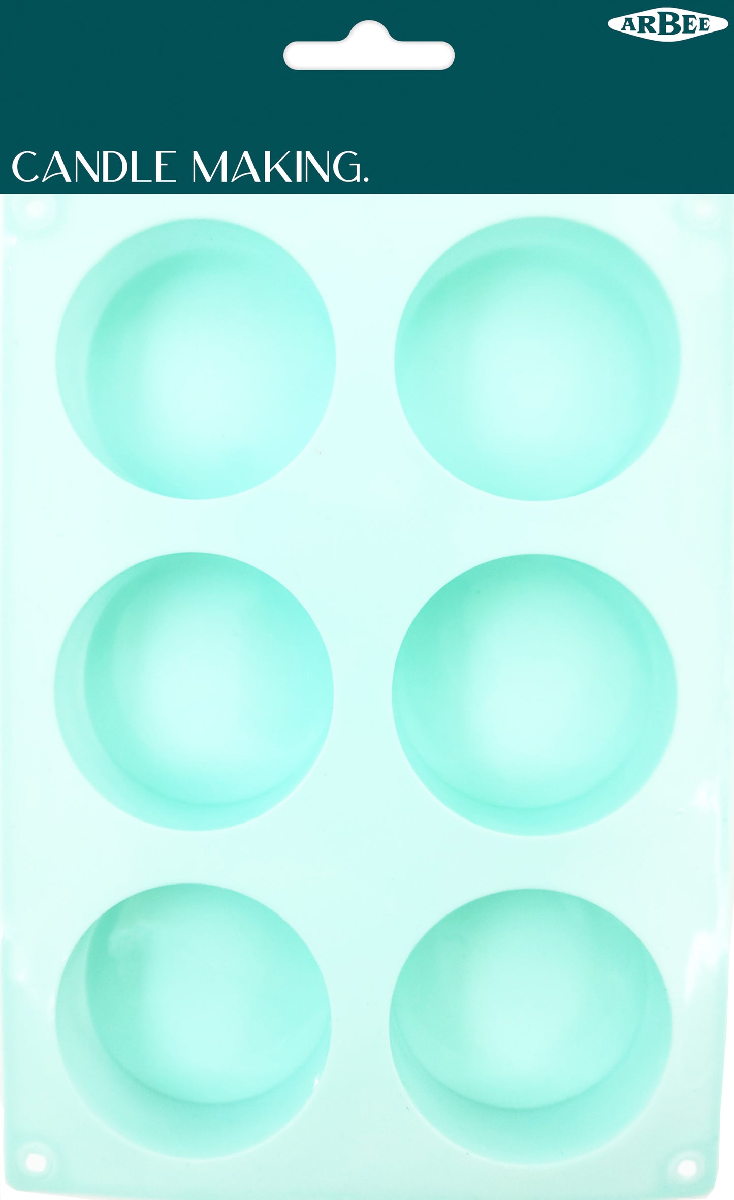 Arbee Silicone Candle Mould, Blue- Round
