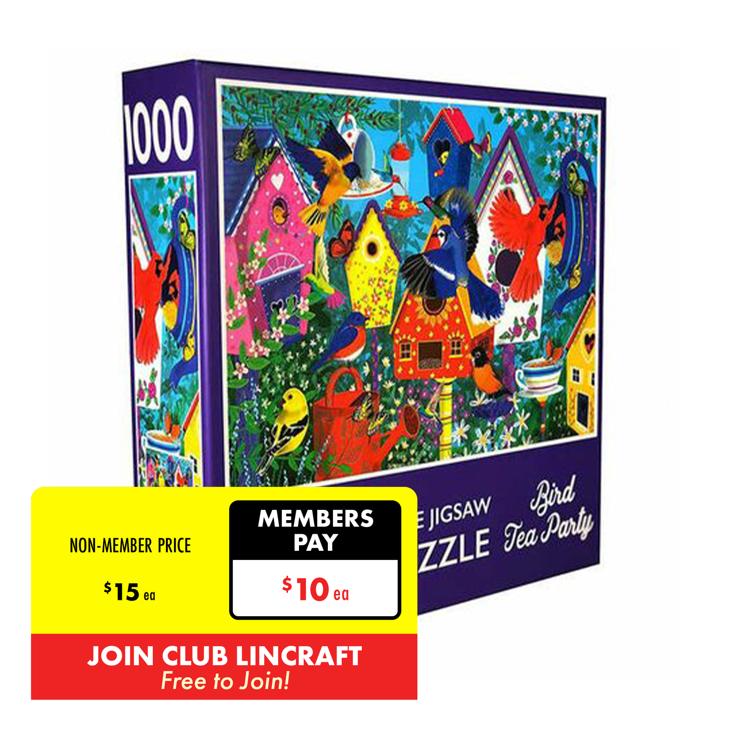 1000-Piece Jigsaw Puzzle, Bird Tea Party