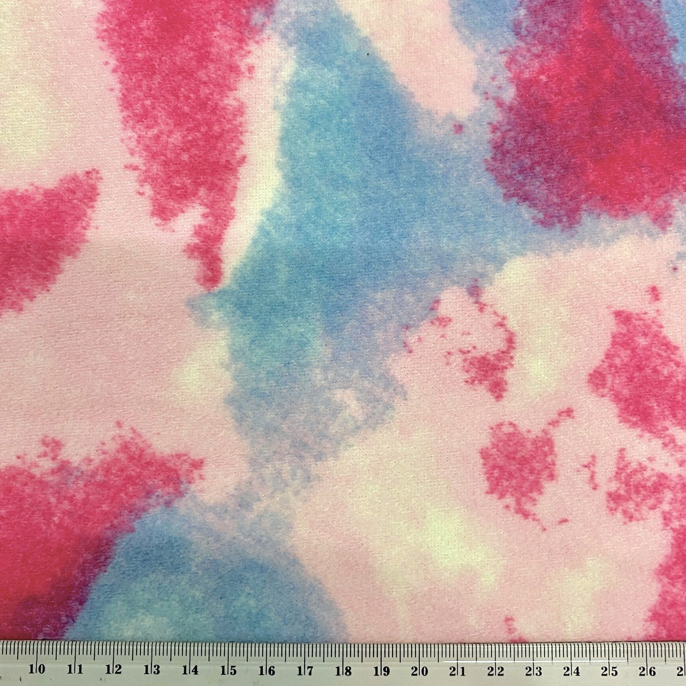 Printed Polar Fleece Fabric, Multi/Pnkblu Cld- 150cm
