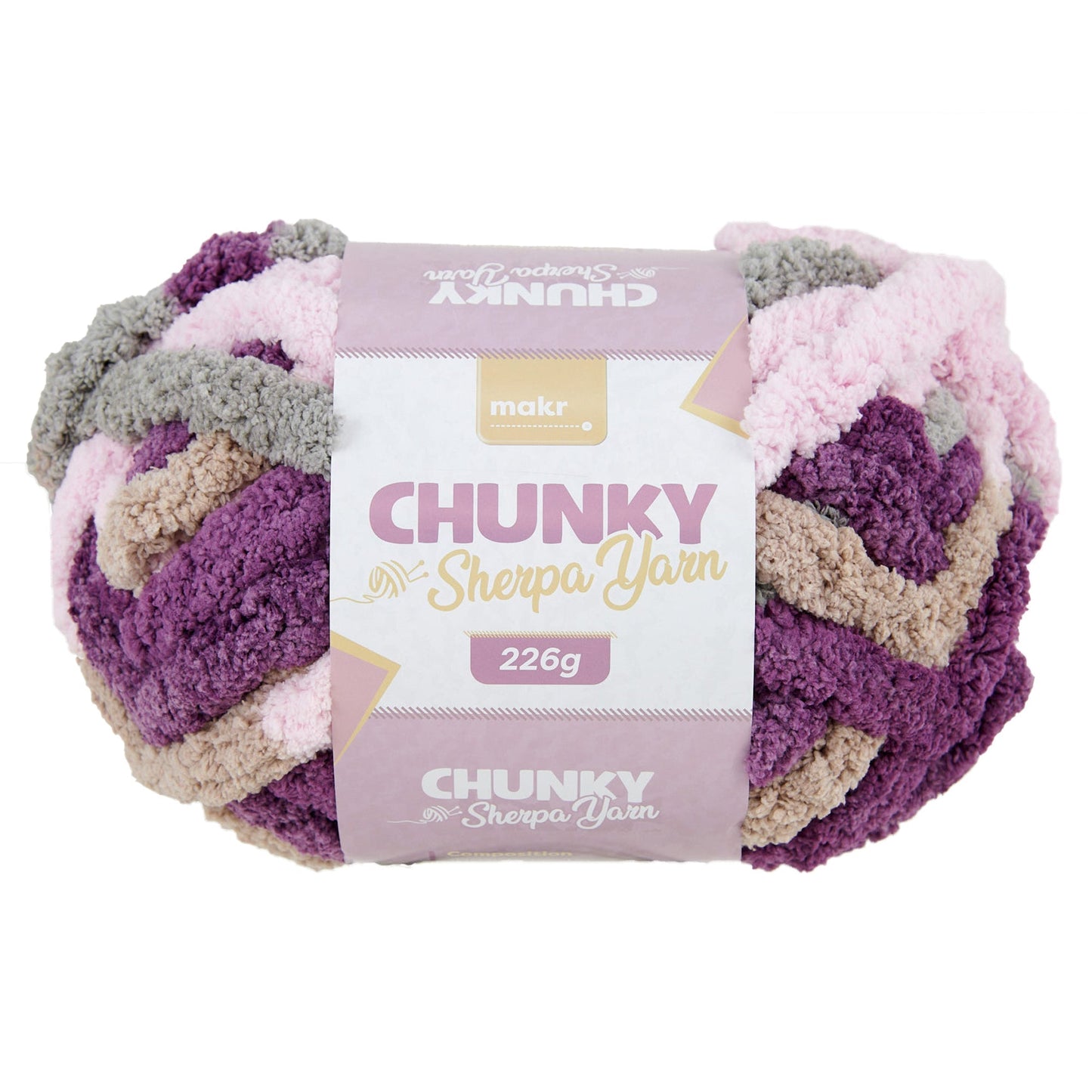 Makr Chunky Sherpa Crochet & Knitting Pattern Yarn