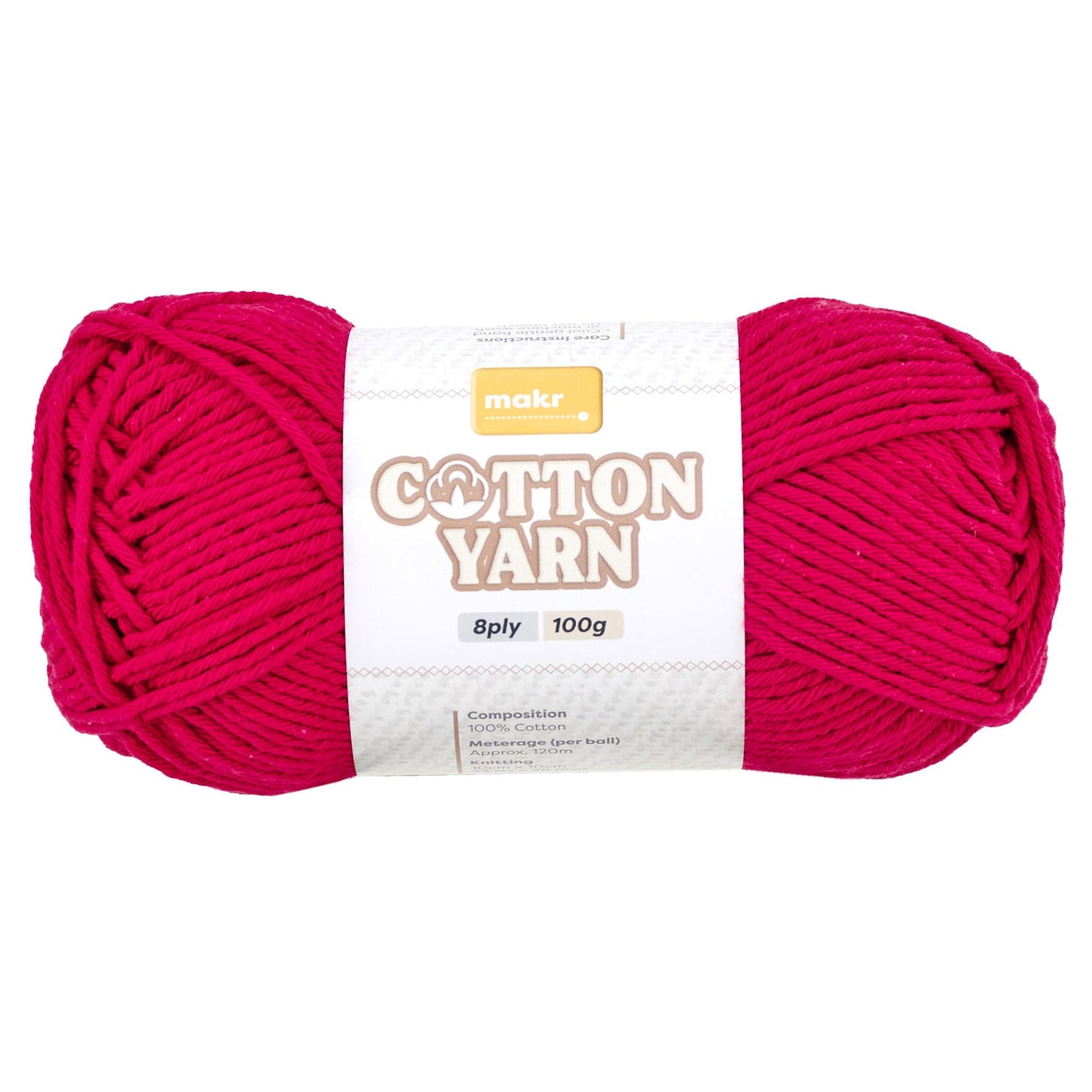 Makr Cotton Crochet & Knitting Yarn 8Ply, 100g Cotton Yarn