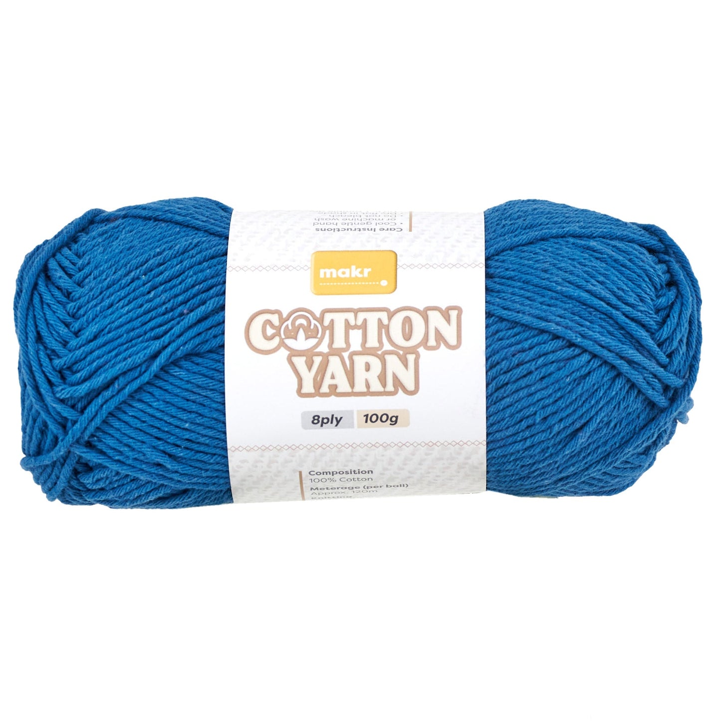 Makr Cotton Crochet & Knitting Yarn 8Ply, 100g Cotton Yarn