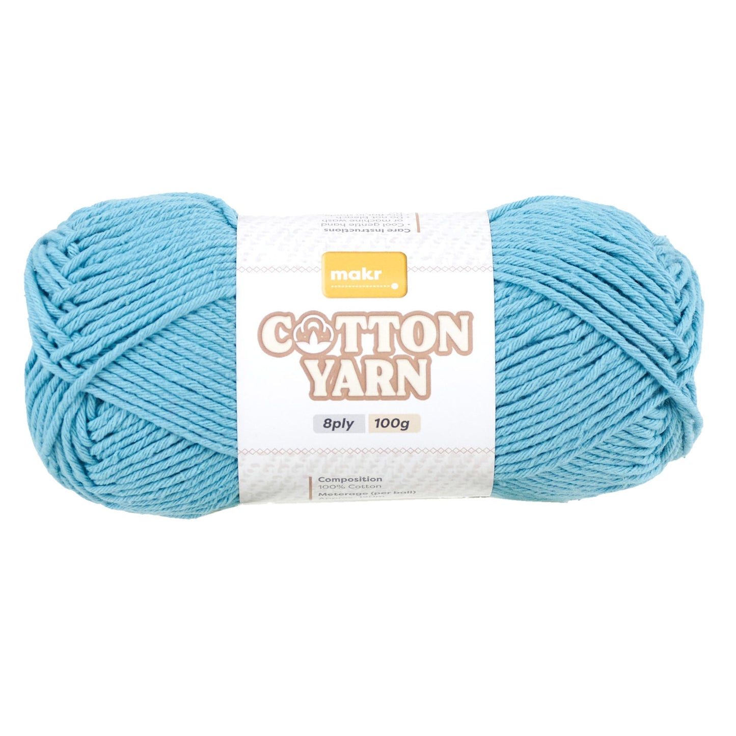 Makr Cotton Crochet & Knitting Yarn 8Ply, 100g Cotton Yarn