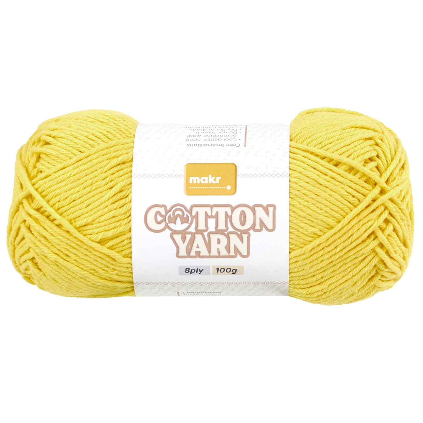 Makr Cotton Crochet & Knitting Yarn 8Ply, 100g Cotton Yarn