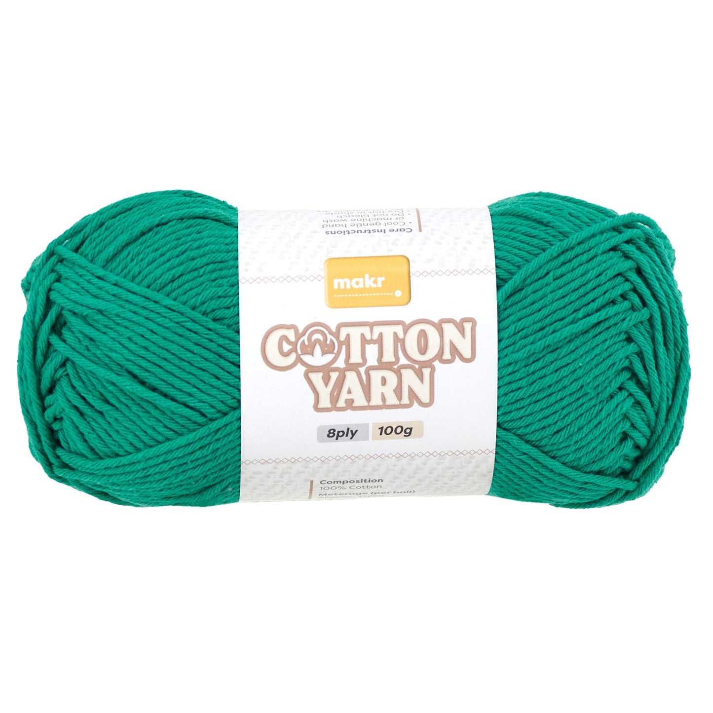 Makr Cotton Crochet & Knitting Yarn 8Ply, 100g Cotton Yarn