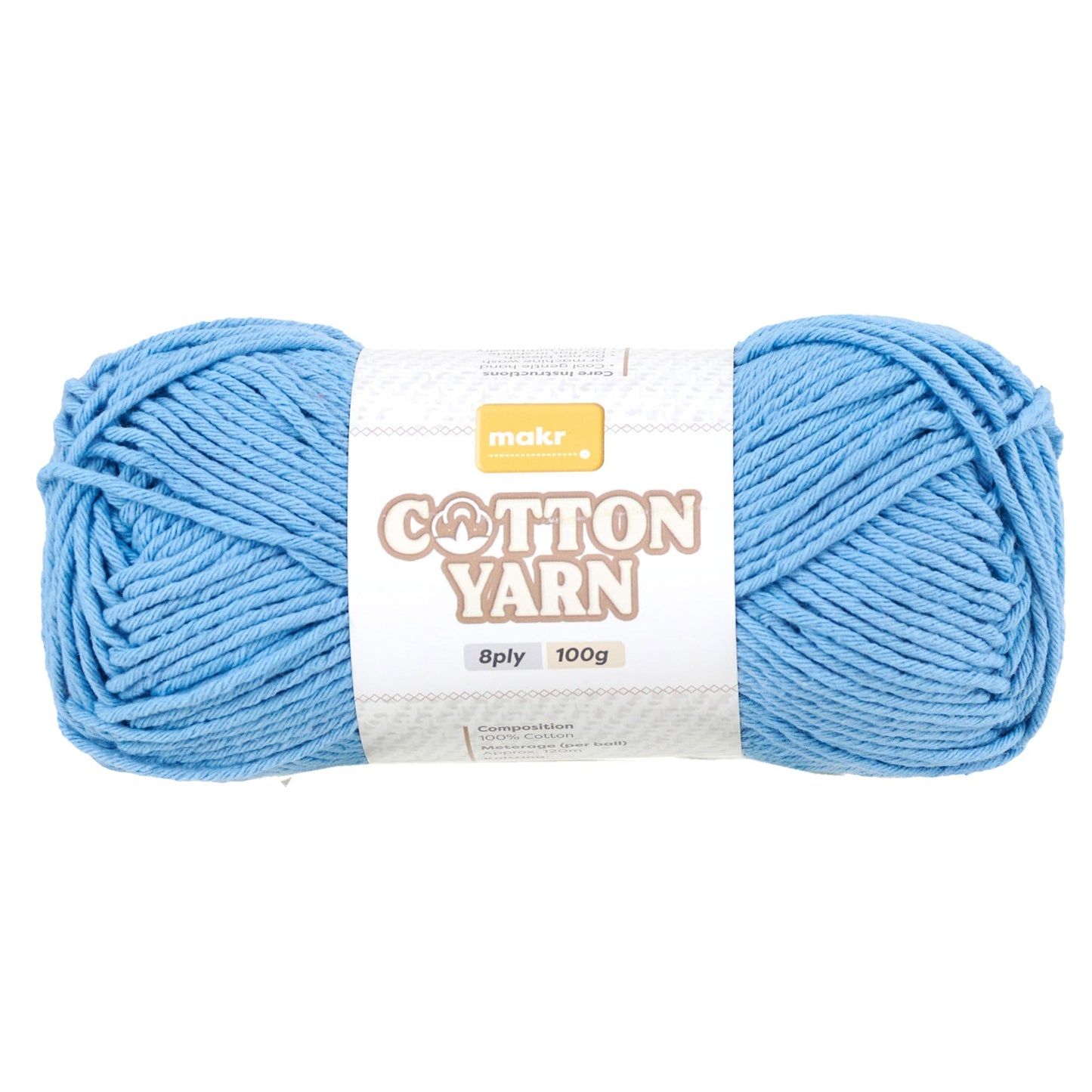 Makr Cotton Crochet & Knitting Yarn 8Ply, 100g Cotton Yarn
