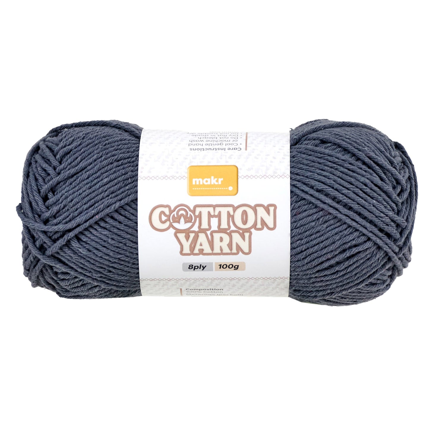 Makr Cotton Crochet & Knitting Yarn 8Ply, 100g Cotton Yarn