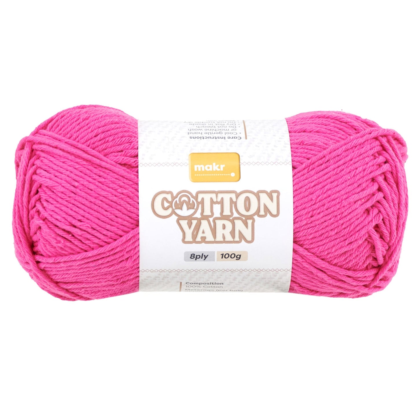 Makr Cotton Crochet & Knitting Yarn 8Ply, 100g Cotton Yarn