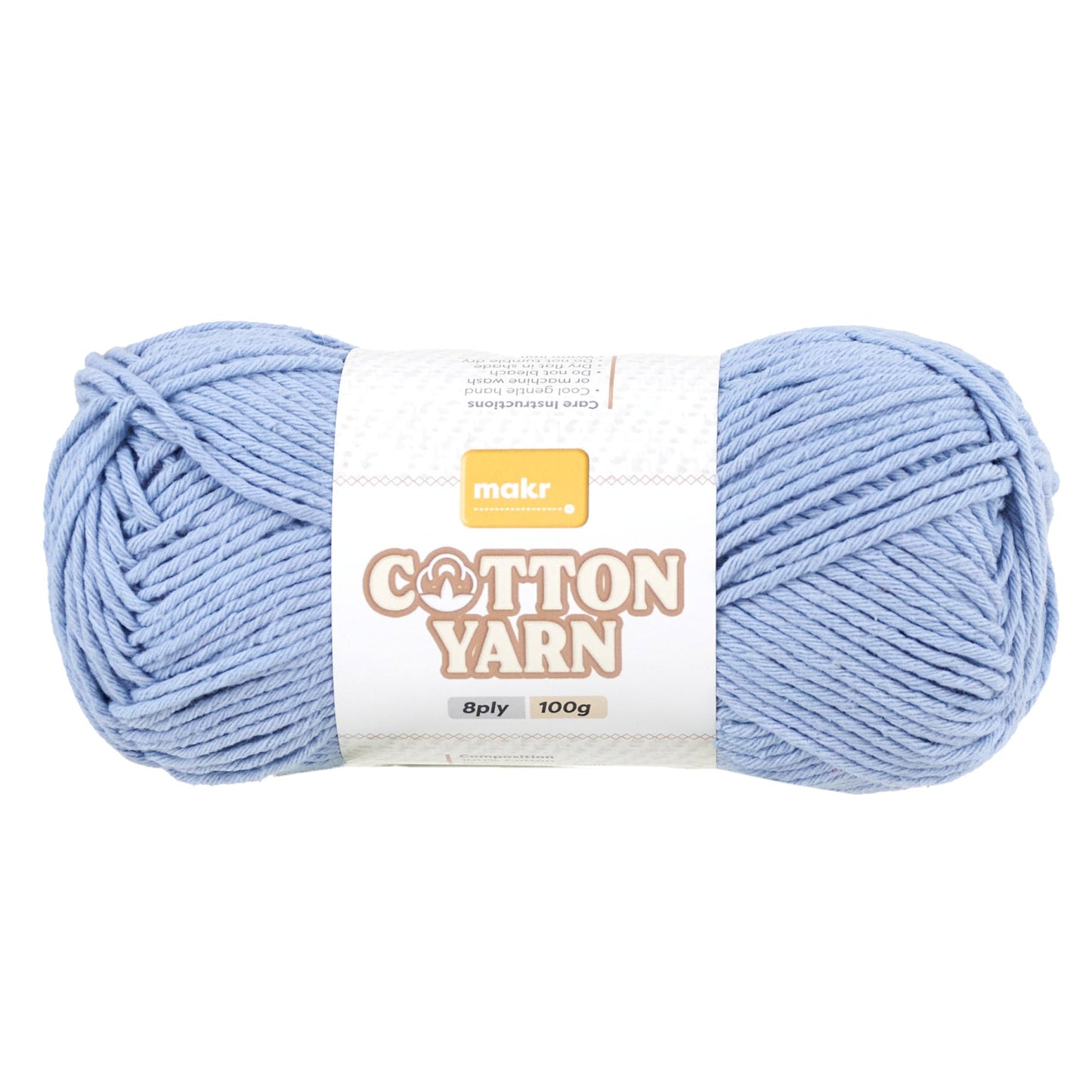 Makr Cotton Crochet & Knitting Yarn 8Ply, 100g Cotton Yarn