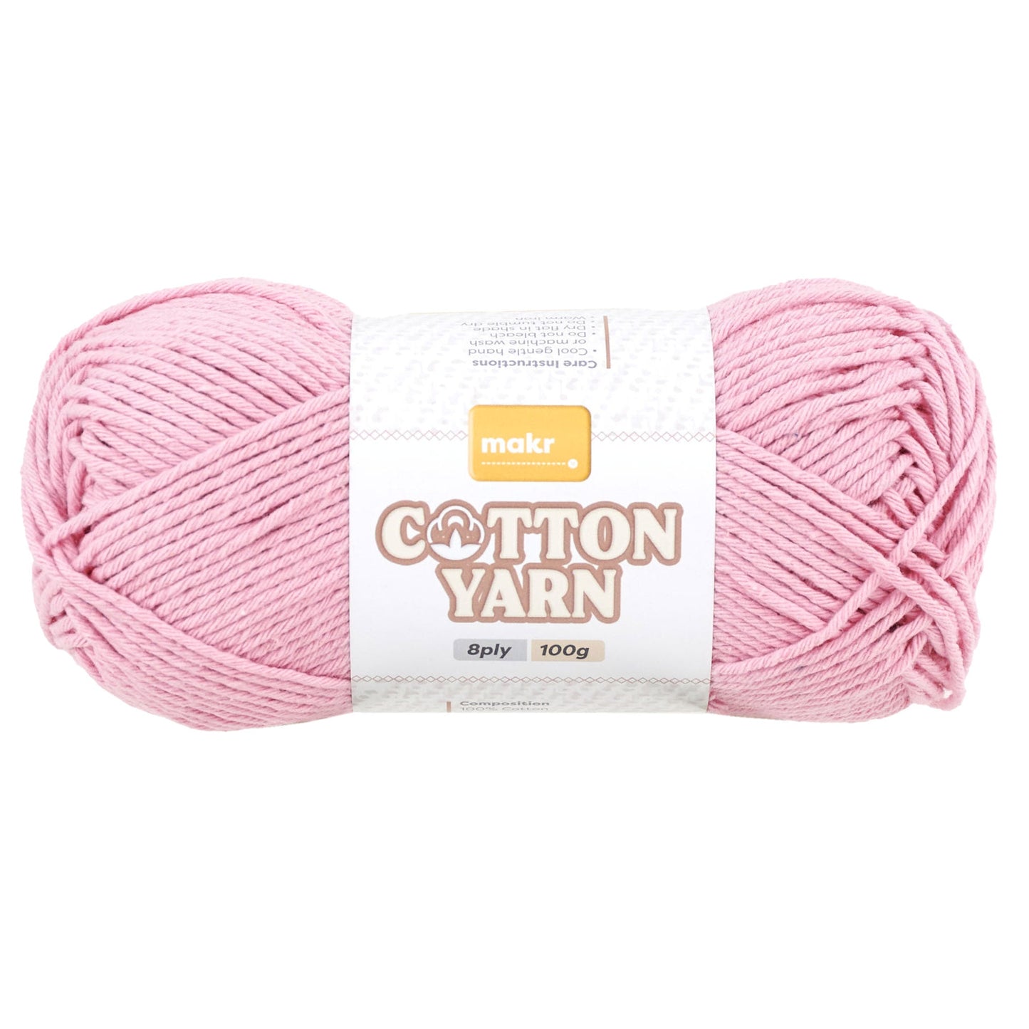 Makr Cotton Crochet & Knitting Yarn 8Ply, 100g Cotton Yarn