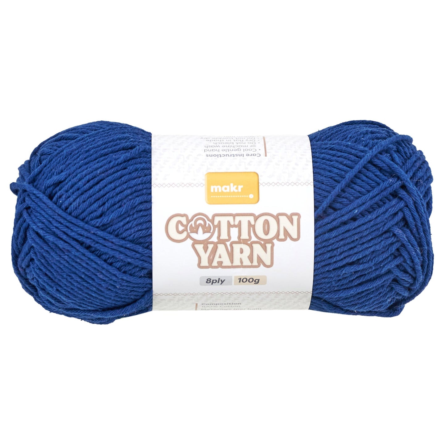 Makr Cotton Crochet & Knitting Yarn 8Ply, 100g Cotton Yarn