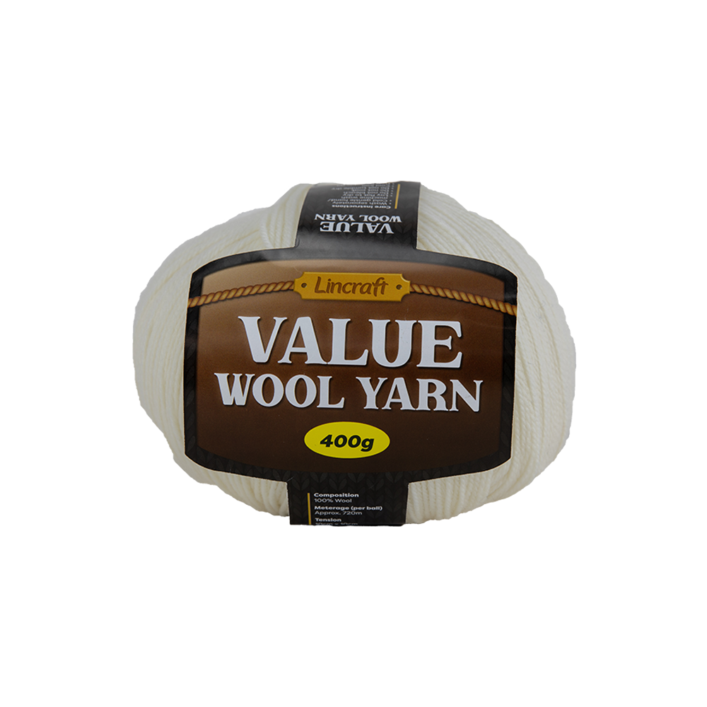 Lincraft Wool Value Crochet & Knitting Yarn, 400g Wool Yarn