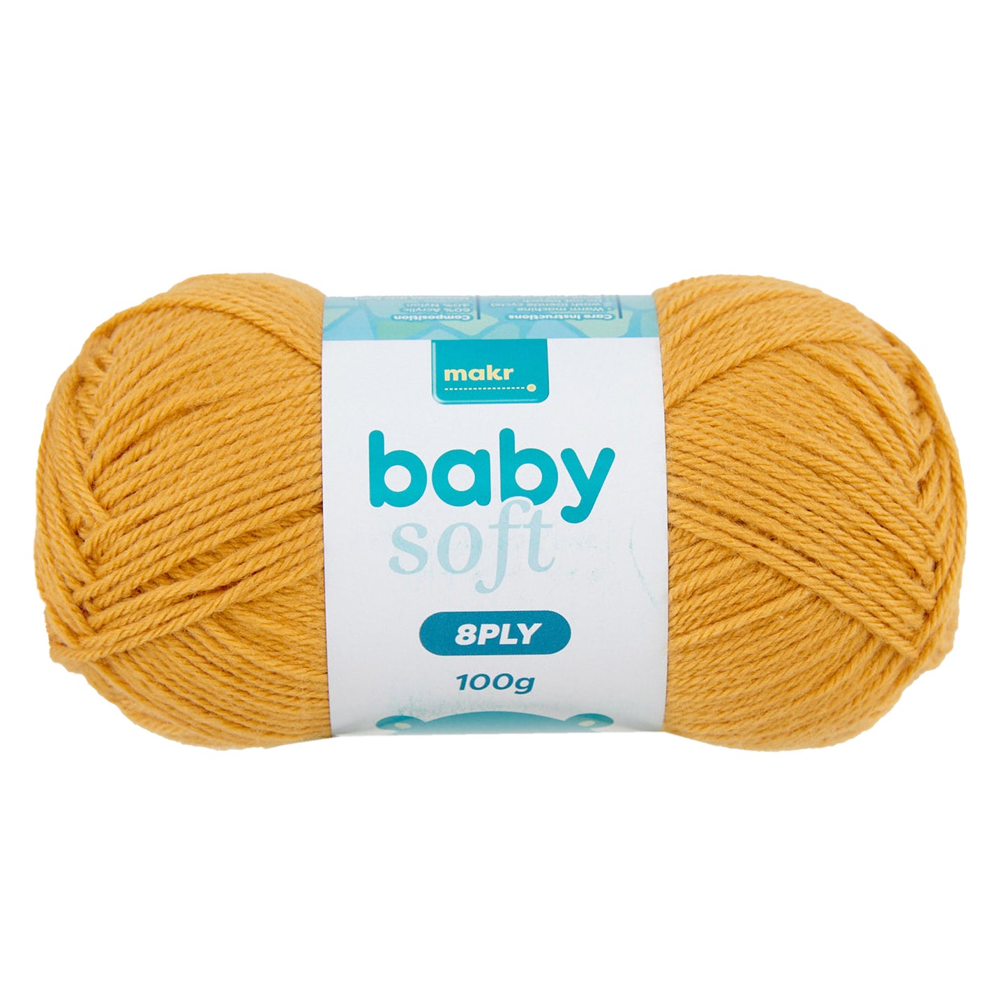 Makr Baby Soft Crochet & Knitting Yarn 8ply, 230m Acrylic Nylon Blend Yarn