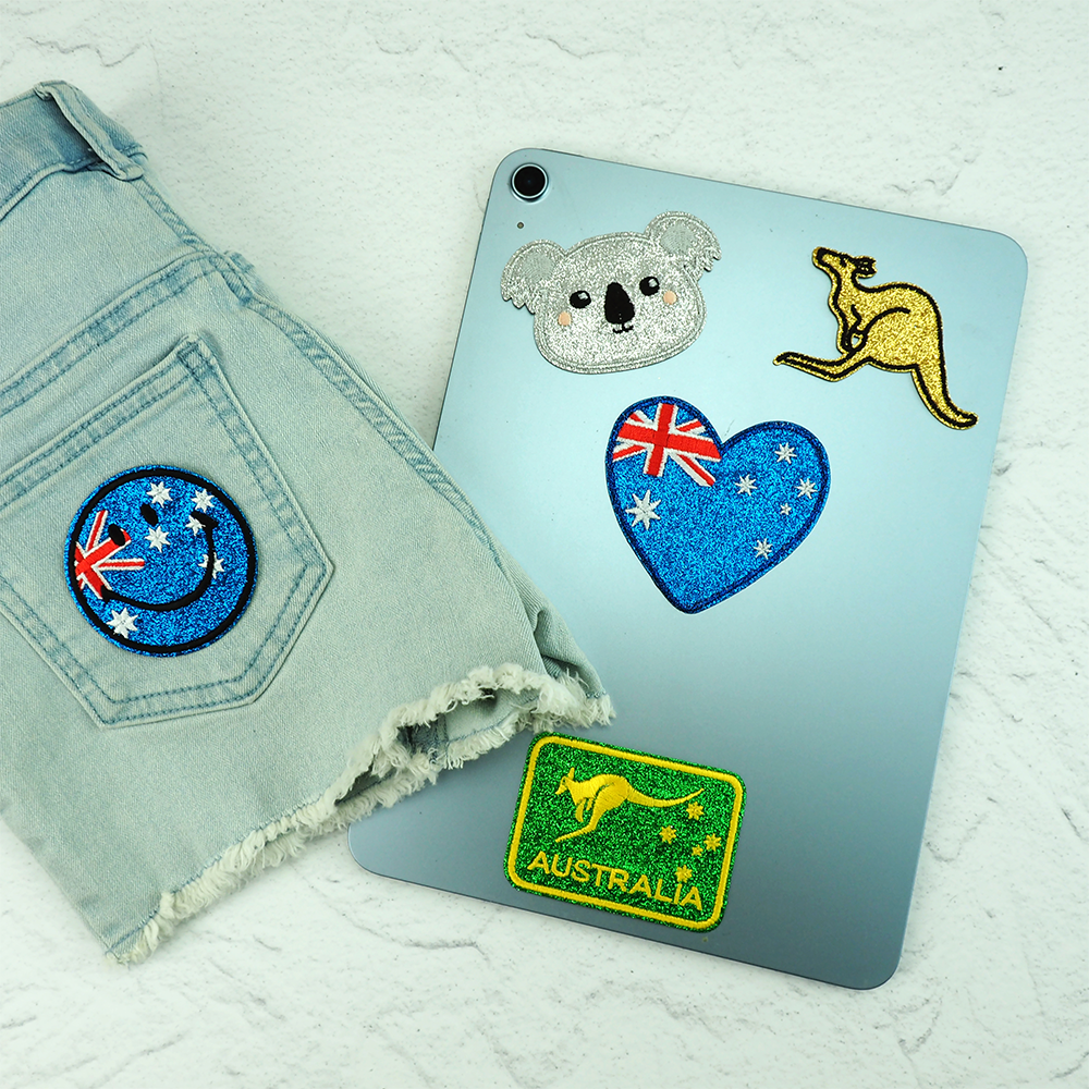 Arbee Crafty Patch, Australia Sport Glitter- 1pc