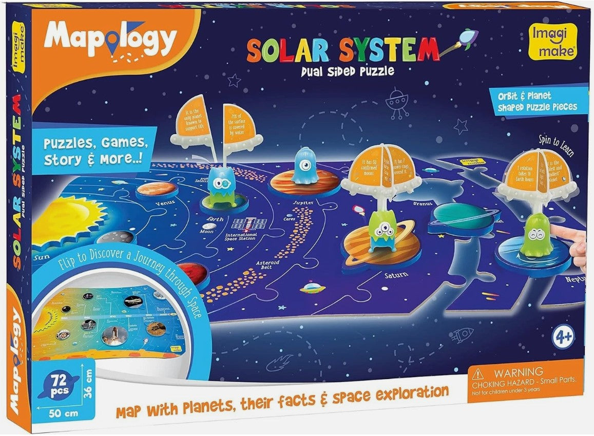 Mapology Solar System Dual Sided Puzzle