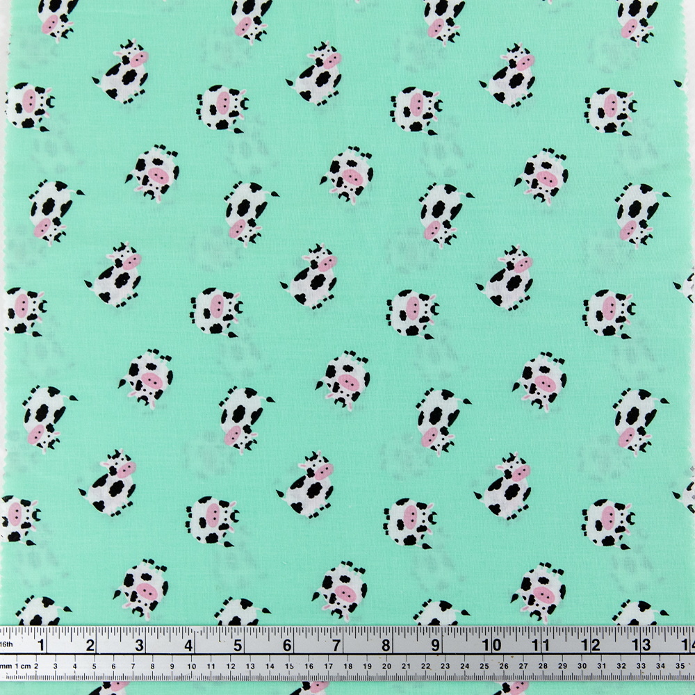 Print Craft & Quilting Fabric, Cows- Width 112cm