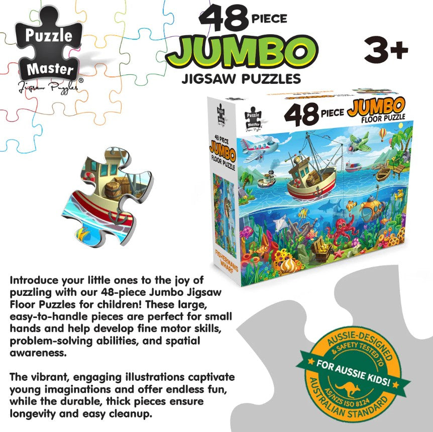 48-Piece Jumbo Floor Jigsaw Puzzle, Fishermans Wharf