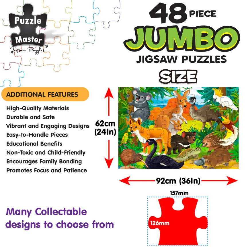48-Piece Jumbo Floor Jigsaw Puzzle, Aussie Animals