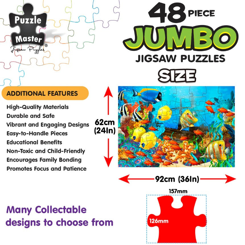 48-Piece Jumbo Floor Jigsaw Puzzle, Underwater Shipwreck