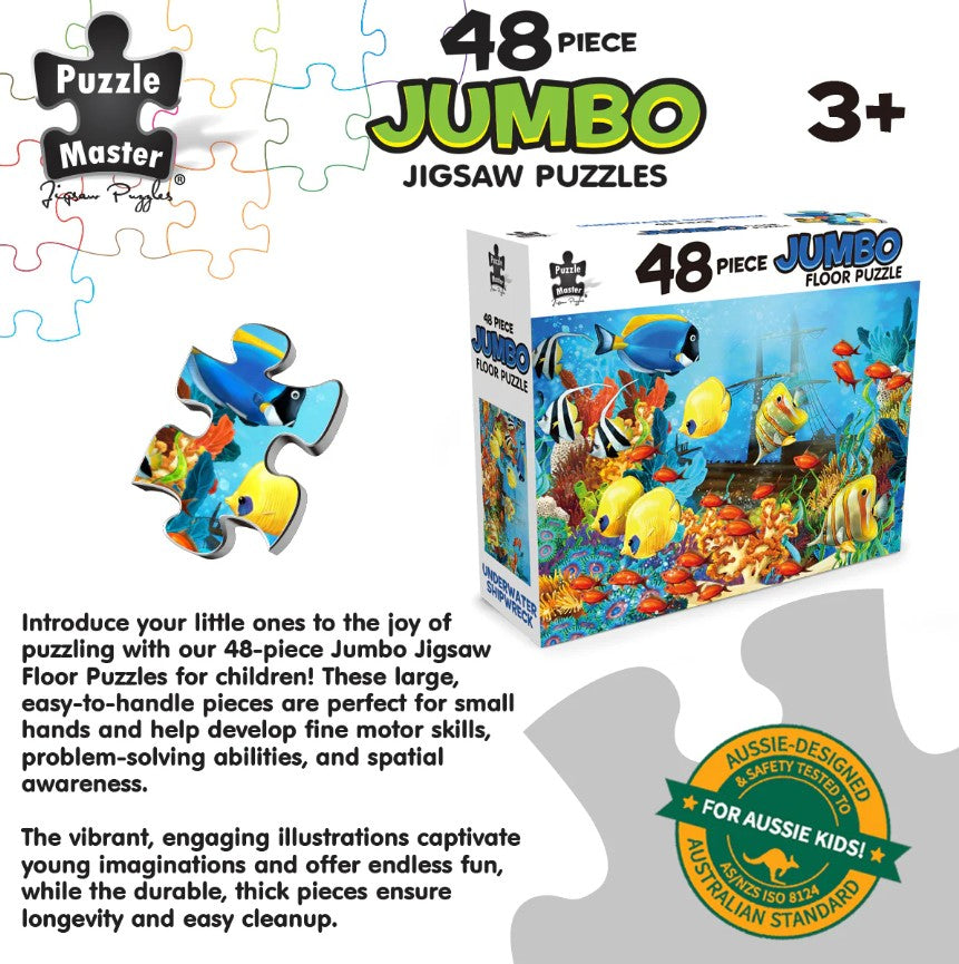 48-Piece Jumbo Floor Jigsaw Puzzle, Underwater Shipwreck