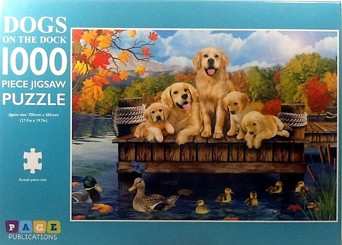 1000-Piece Jigsaw Puzzle, Dogs On The Dock