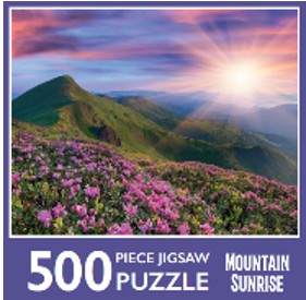 500-Piece Jigsaw Puzzle, Mountain Sunrise