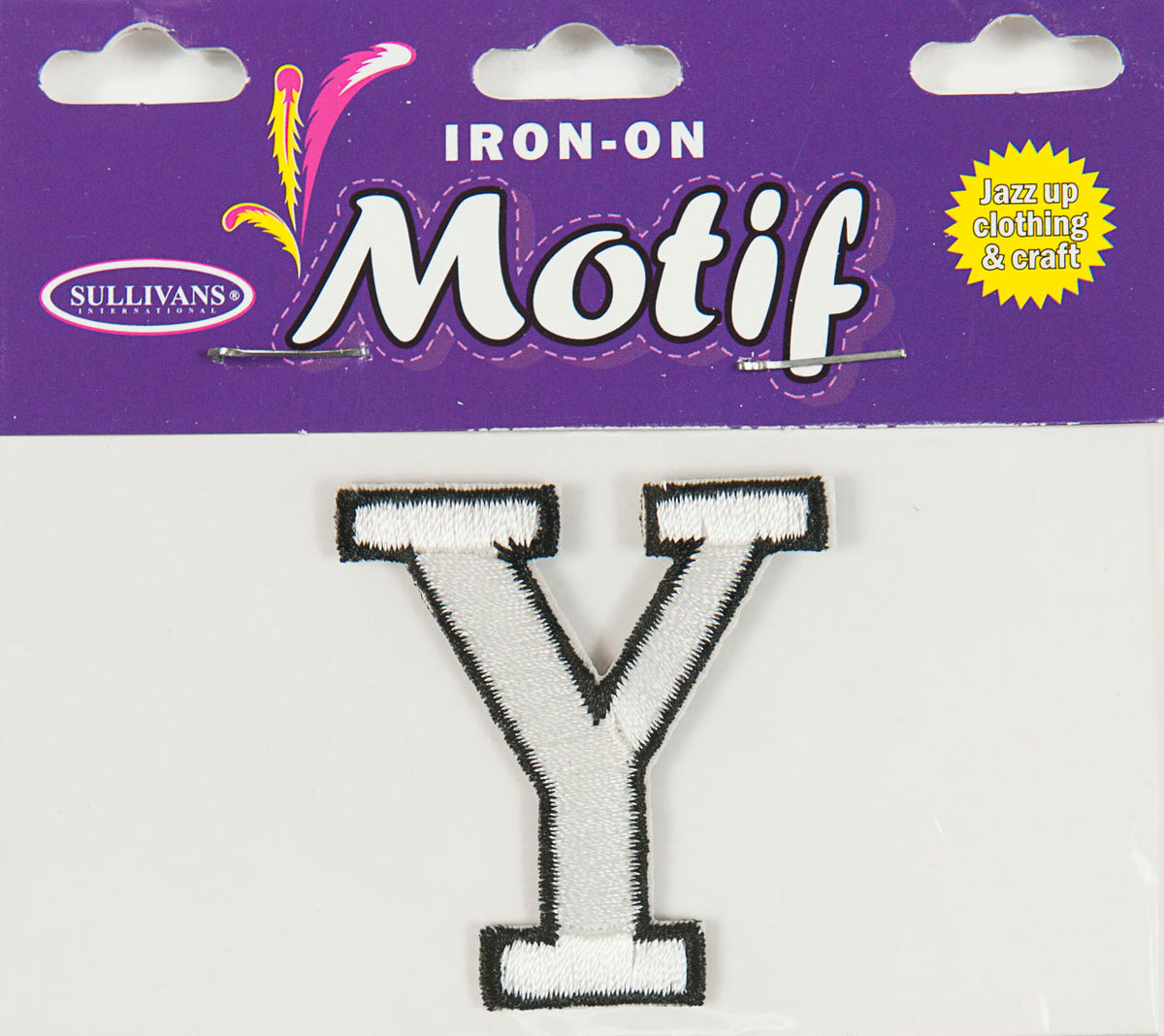 Iron On Motif Letter, White - 45mm - Sullivans