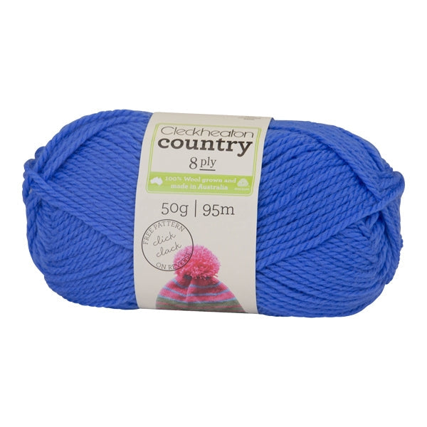 Cleckheaton Country 8ply Yarn, Periwinkle- 50g Wool Yarn