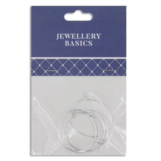 25mm Wine Glass Rings, Silver- 6pc- Sullivans