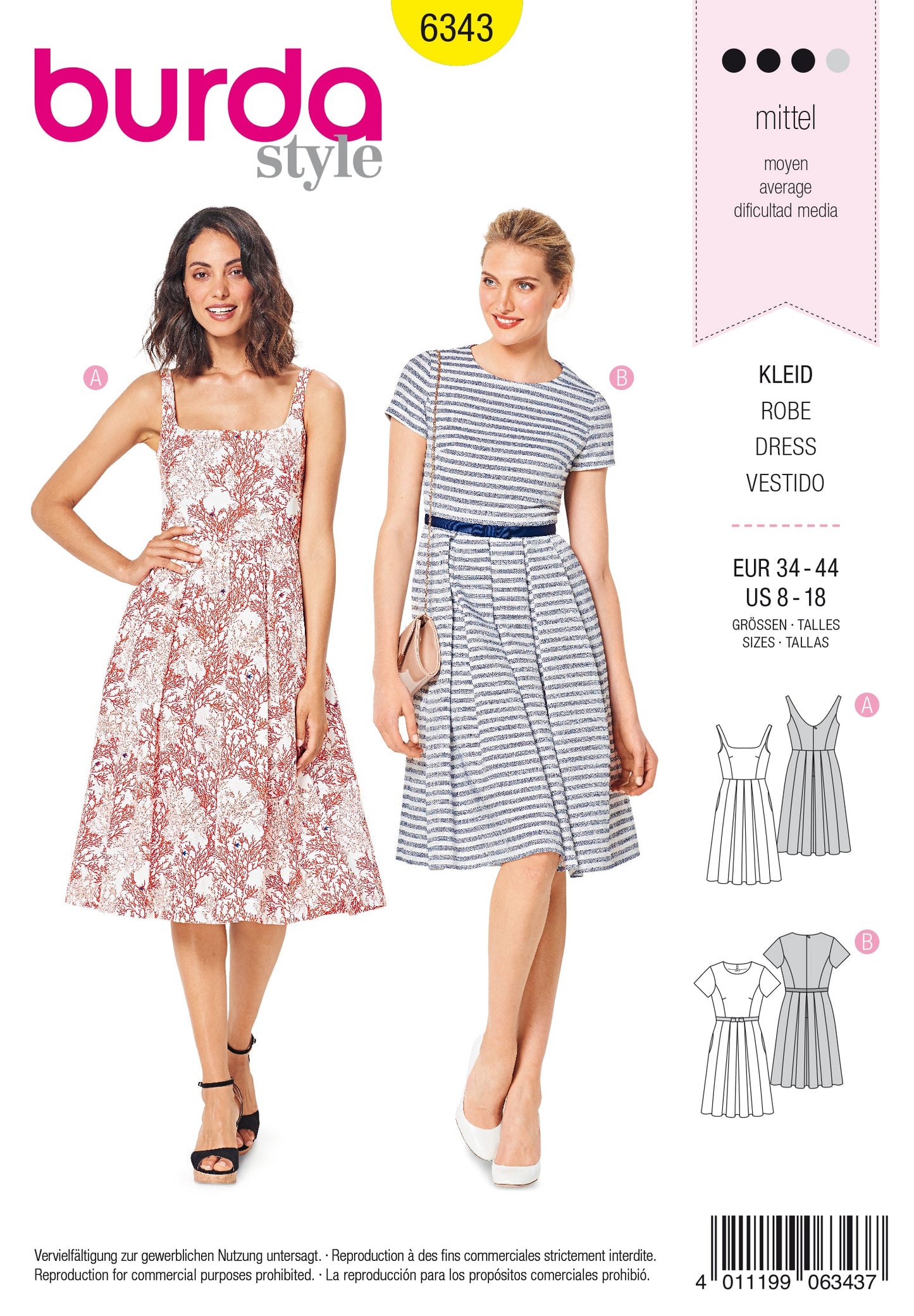 Burda Pattern 6343 Misses' pinafore dress