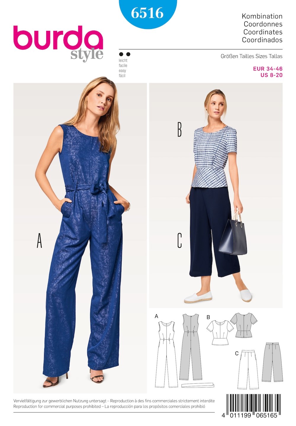 Burda Pattern 6516 Misses' Coordinates (8-20)