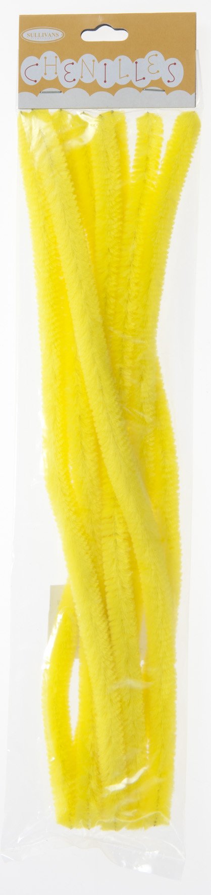Sullivans Chenilles 8pk, Yellow- 12mm