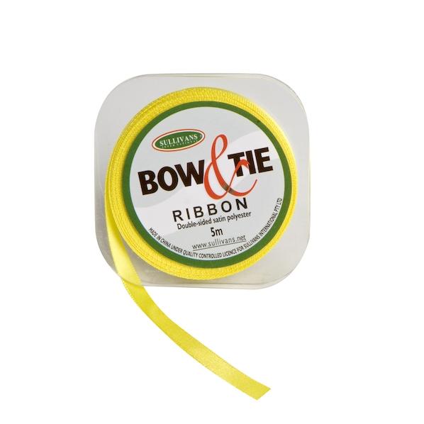 Satin Ribbon, White- 6mm x 5m