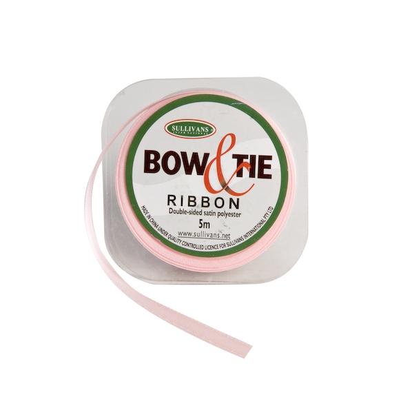 Satin Ribbon, White- 6mm x 5m