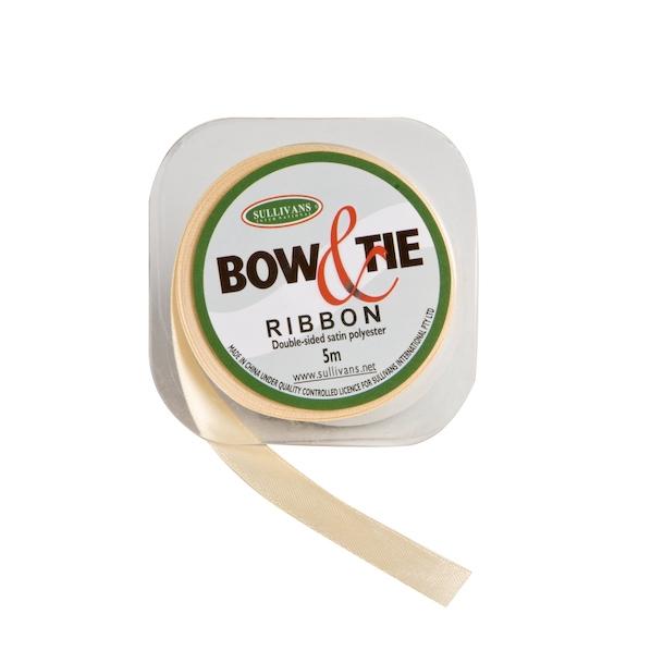 Satin Ribbon, White- 6mm x 5m