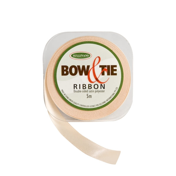 Satin Ribbon, White- 12mm x 5m