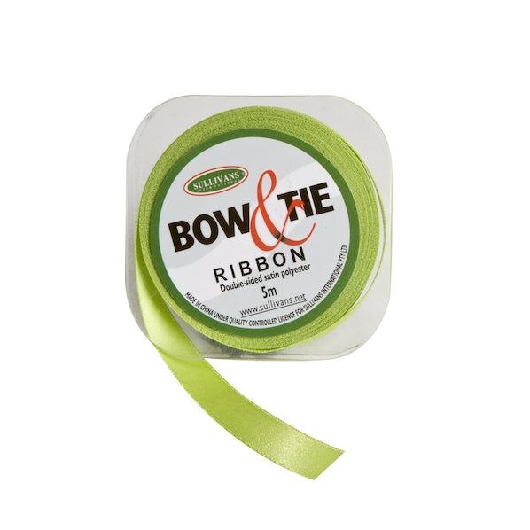 Satin Ribbon, White- 12mm x 5m