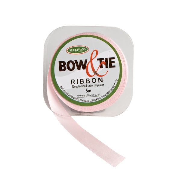 Satin Ribbon, White- 12mm x 5m