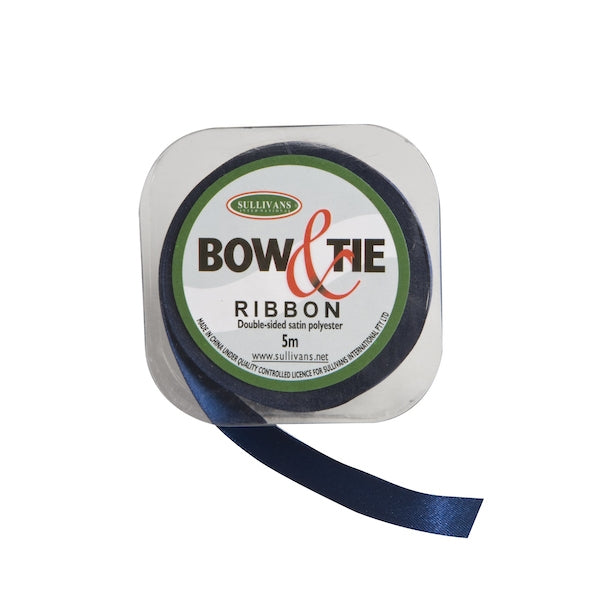 Satin Ribbon, White- 12mm x 5m