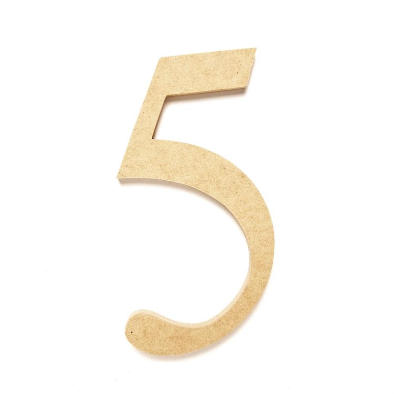 MDF Wooden Number, 5